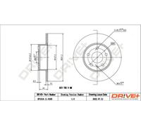 2x Disco freno Assale posteriore pieno DP1010.11.0180 Drve+ per ALFA ROMEO