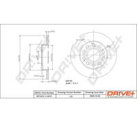2x Disco freno Assale posteriore pieno DP1010.11.0215 Drve+ per AUDI SEAT
