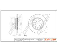 2x Disco freno Assale posteriore pieno DP1010.11.0219 Drve+ per AUDI SEAT