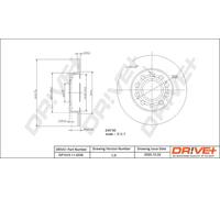 2x Disco freno Assale posteriore pieno DP1010.11.0226 Drve+ per AUDI COUPE B3
