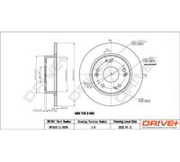 2x Disco freno Assale posteriore pieno DP1010.11.0259 Drve+ per HONDA