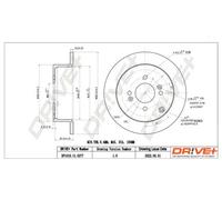 2x Disco freno Assale posteriore pieno DP1010.11.0277 Drve+ per KIA HYUNDAI
