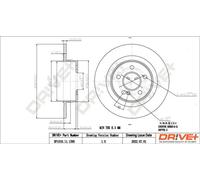 2x Disco freno Assale posteriore pieno DP1010.11.1390 Drve+ per MERCEDES-BENZ