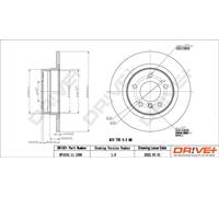 2x Disco freno Assale posteriore pieno DP1010.11.1399 Drve+ per BMW 3 1 3 Coupé