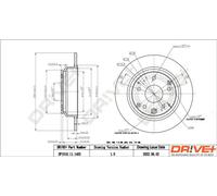 2x Disco freno Assale posteriore pieno DP1010.11.1403 Drve+ per HONDA