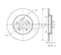 2x Disco freno Assale posteriore pieno TX 70-53 TOMEX Brakes per JAGUAR FORD
