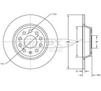 2x Disco freno Assale posteriore pieno TX 71-37 TOMEX Brakes per VW SKODA AUDI