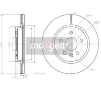 2x Disco freno Assale posteriore ventilato 19-2368 MAXGEAR per OPEL SAAB