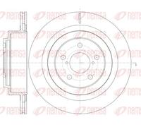 2x Disco freno Assale posteriore ventilato 61001.10 REMSA per SUBARU SSANGYONG