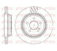 2x Disco freno Assale posteriore ventilato 61072.10 REMSA per MERCEDES-BENZ