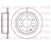 2x Disco freno Assale posteriore ventilato 61099.10 REMSA per MITSUBISHI