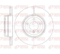 2x Disco freno Assale posteriore ventilato 61141.10 REMSA per BMW 7