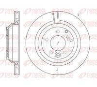 2x Disco freno Assale posteriore ventilato 61302.10 REMSA per AUDI VW PORSCHE