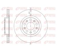 2x Disco freno Assale posteriore ventilato 61428.10 REMSA per ALFA ROMEO 159