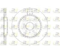 2x Disco freno Assale posteriore ventilato 61492.10 ROADHOUSE per AUDI A8 D4 A5