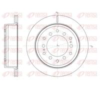 2x Disco freno Assale posteriore ventilato 61664.10 REMSA per TOYOTA