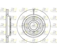 2x Disco freno Assale posteriore ventilato 6686.10 ROADHOUSE per SAAB FIAT OPEL