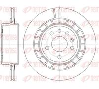 2x Disco freno Assale posteriore ventilato 6861.10 REMSA per SAAB 9-5