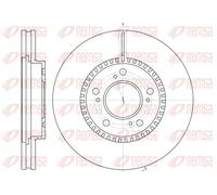 2x Disco freno Assale posteriore ventilato 6938.10 REMSA