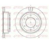 2x Disco freno Assale posteriore ventilato 6955.10 REMSA per MITSUBISHI