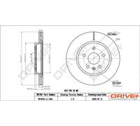 2x Disco freno Assale posteriore ventilato DP1010.11.1491 Drve+ per SAAB OPEL