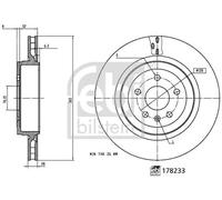 2x Disco freno Assale posteriore ventilazione interna 178233 FEBI BILSTEIN
