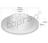 2x Disco freno Assale posteriore ventilazione interna 503 014 TOPRAN per BMW 3