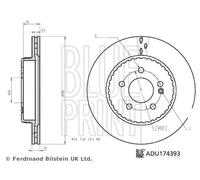 BLUE PRINT ADU174393 Disco freno