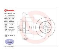 BREMBO 08.9826.10 Disco freno