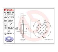 Brembo Dischi freno 09.5802.24 Prime Line - Coppia