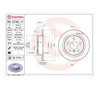 2x Disco Freno Brembo Prime Line - Uv Coated per Mini Assale Posteriore