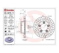2x Disco Freno Brembo Prime Line - Uv Coated per Porsche Assale Anteriore