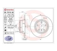 2x Disco Freno BremboPrime Line - Uv Coated per Bmw Assale Posteriore