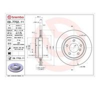09.7702.11 Disco freno Brembo