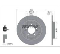 Disco freno TEXTAR 92337203 posteriore, pieno, 1 Pezzo