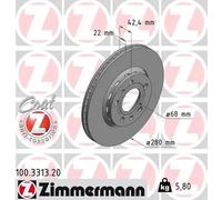ZIMMERMANN 100.3313.20 Disco freno