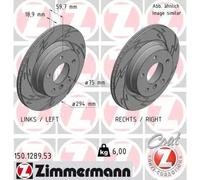 2x Disco freno con ventilazione esterna 150.1289.53 ZIMMERMANN per BMW 3 Coupé 3