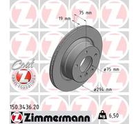 2x Disco freno con ventilazione esterna 150.3436.20 ZIMMERMANN per BMW Z4 Coupé