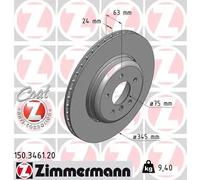 ZIMMERMANN Dischi Freno BMW 150.3461.20 34216763827 Freni a Disco,Dischi Dei Freni,Disco freno