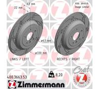 ZIMMERMANN 400.3663.53 Disco freno