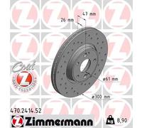 2x Disco freno con ventilazione esterna 470.2414.52 ZIMMERMANN per RENAULT