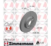 2x Disco freno con ventilazione esterna 470.2441.20 ZIMMERMANN per RENAULT DACIA
