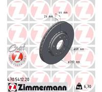 ZIMMERMANN Dischi freno 470.5412.20 Ø 280 Ventilati esternamente 2x