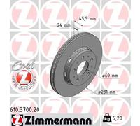 ZIMMERMANN 610.3700.20 Disco freno