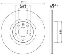 2x Disco freno con ventilazione esterna 8DD 355 111-141 HELLA per AUDI A6 C6