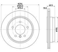 2x Disco freno con ventilazione esterna 8DD 355 112-271 HELLA per BMW 3 Touring