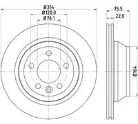 2x Disco freno con ventilazione esterna 8DD 355 128-081 HELLA per VW TOUAREG
