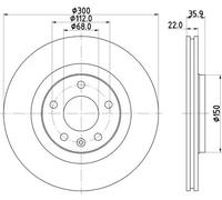 2x Disco freno con ventilazione esterna 8DD 355 128-391 HELLA per AUDI A4 B7