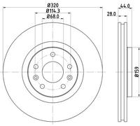 2x Disco freno con ventilazione esterna 8DD 355 129-111 HELLA per RENAULT