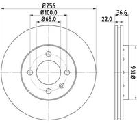 2x Disco freno con ventilazione esterna 8DD 355 129-441 HELLA per VW SEAT SKODA